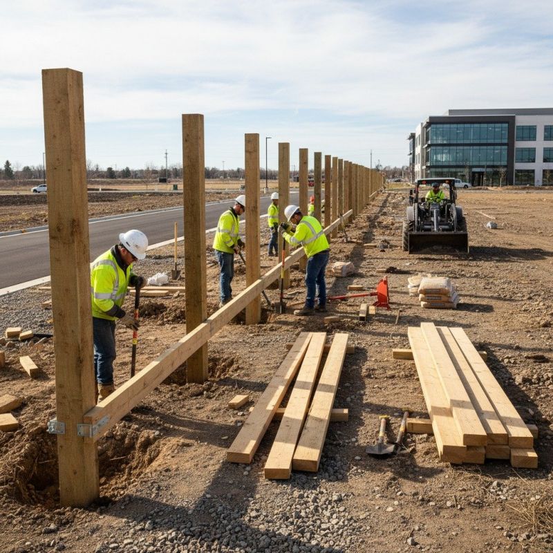 Concrete Fence Post Installation