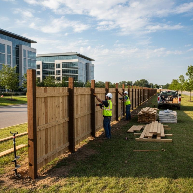 Local Concrete Fence Post Installation pros at work